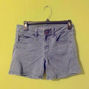 American Eagle Outfitters Women's Midi Blue Jean Shorts